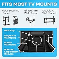 Vista 6 de Garnetics Funda para TV al Aire Libre de 65 Pulgadas – Cubierta Impermeable y Resistente a la Intemperie con Protectores de Pantalla Smart Shield