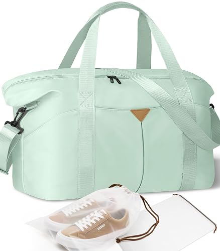 Duffle Bag for Travel Carry-on Travel Bag with Trolley Sleeve Green