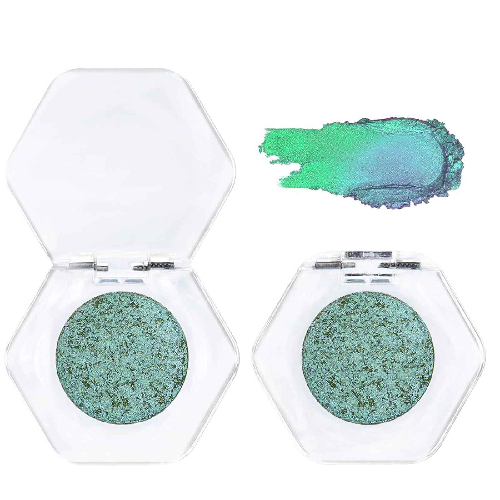 Adriana Nicole Cosmetics Eyeshadow,2 Pcs Adrianna Nicole Eyeshadow,Single Color-Shifting Eyeshadow,Holographic Glitter Multichrome Eyeshadows Makeup,Eyeshadow With Exquisite Glitters (08)
