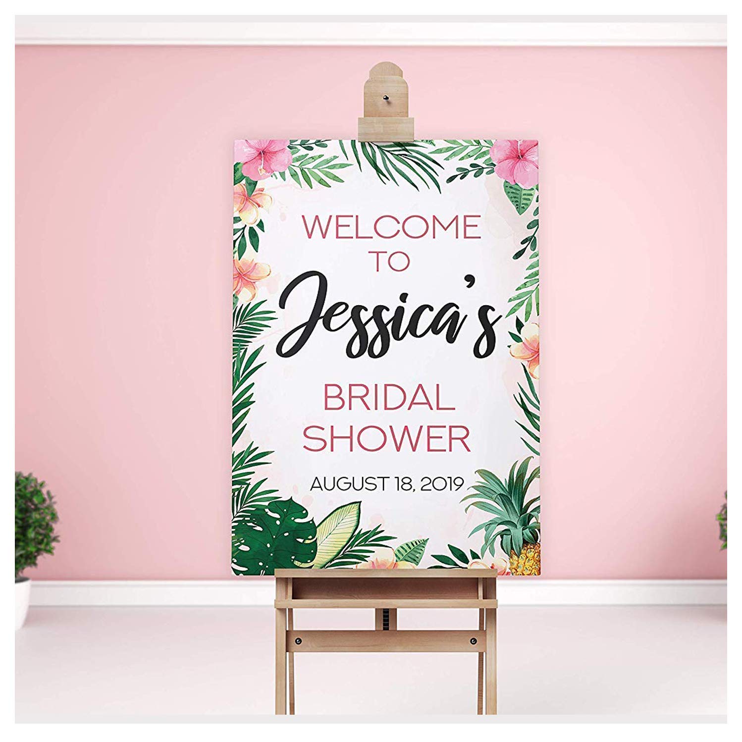 Buy Tropical Bridal Shower Sign Custom Bridal Shower Banner