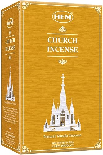 HEM Catholic Church Masala Varillas de incienso utilizadas para ortodoxos (paquete de 12 unidades de 6.35 oz) | Fragancia natural para habitaciones
