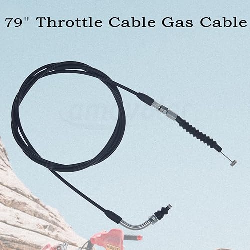 Miniatura 3 de Cable del acelerador de 79 pulgadas, accesorio de repuesto perfecto para Gy6 150cc Kingroad Kandi Roketa JCL Baja Dune Buggy Go Kart.