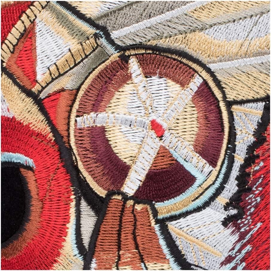 PatchStop Indian Chief Warrior Red Tan Iron On Patches for Clothing Jeans - 8.5x12.5in X-Large DIY Sew On Back Patch for Jackets Bags - Embroidered Decorative Native American Patches