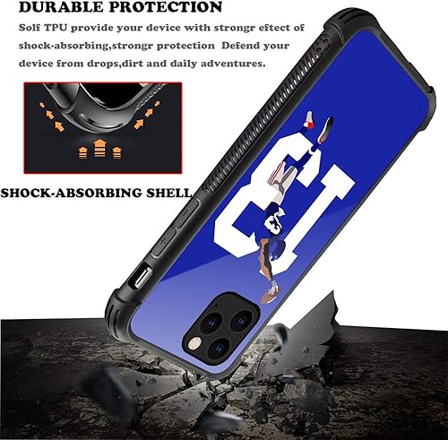 Miniatura 4 de CARLOCA Funda compatible con iPhone 12 Pro, 13 fundas Odell Catch Football para iPhone 12 para niñas y niños, diseño gráfico, a prueba de golpes,