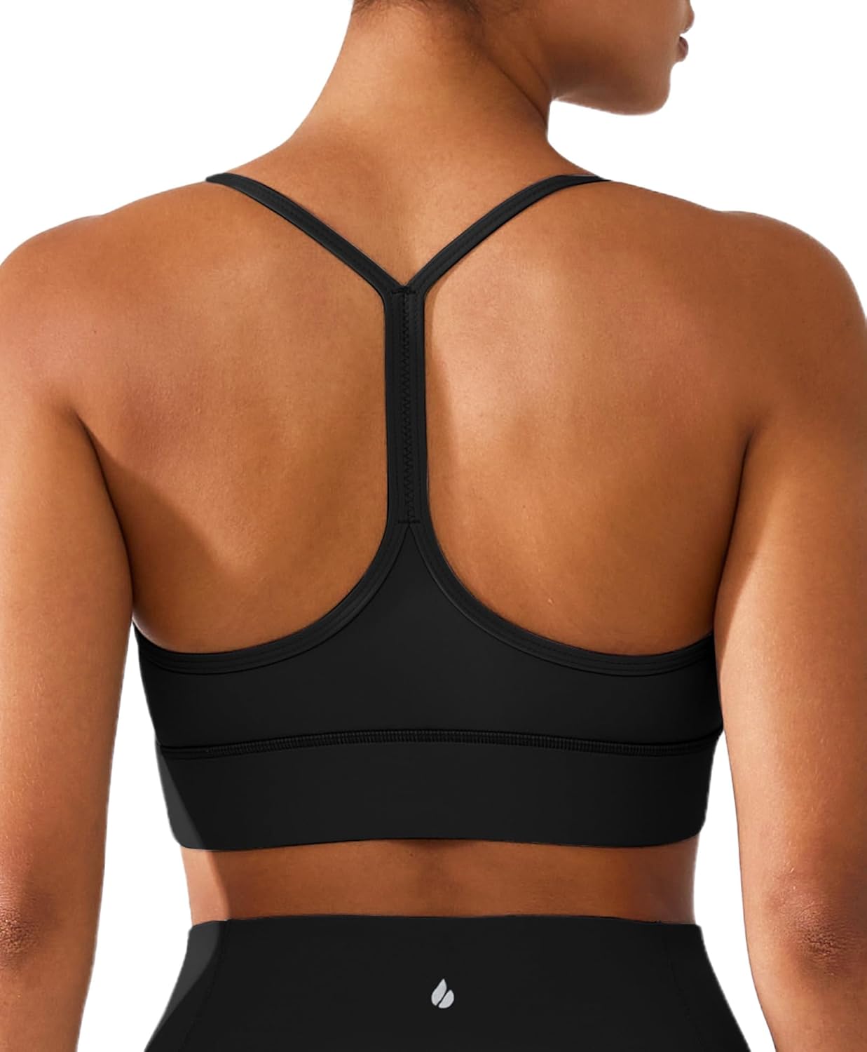 BRXL Y Back Sports Bras for Women Padded Racerback Low Impact Soft Thin Strap Workout Yoga Gym Casual