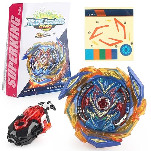 Miniatura 4 de Bey Battling Tops Burst Blade Battle Set, B-184 String Launcher Left Right Spin Gyro B-163 Super King Brave Valkyrie Gaming Top Juguetes para niños