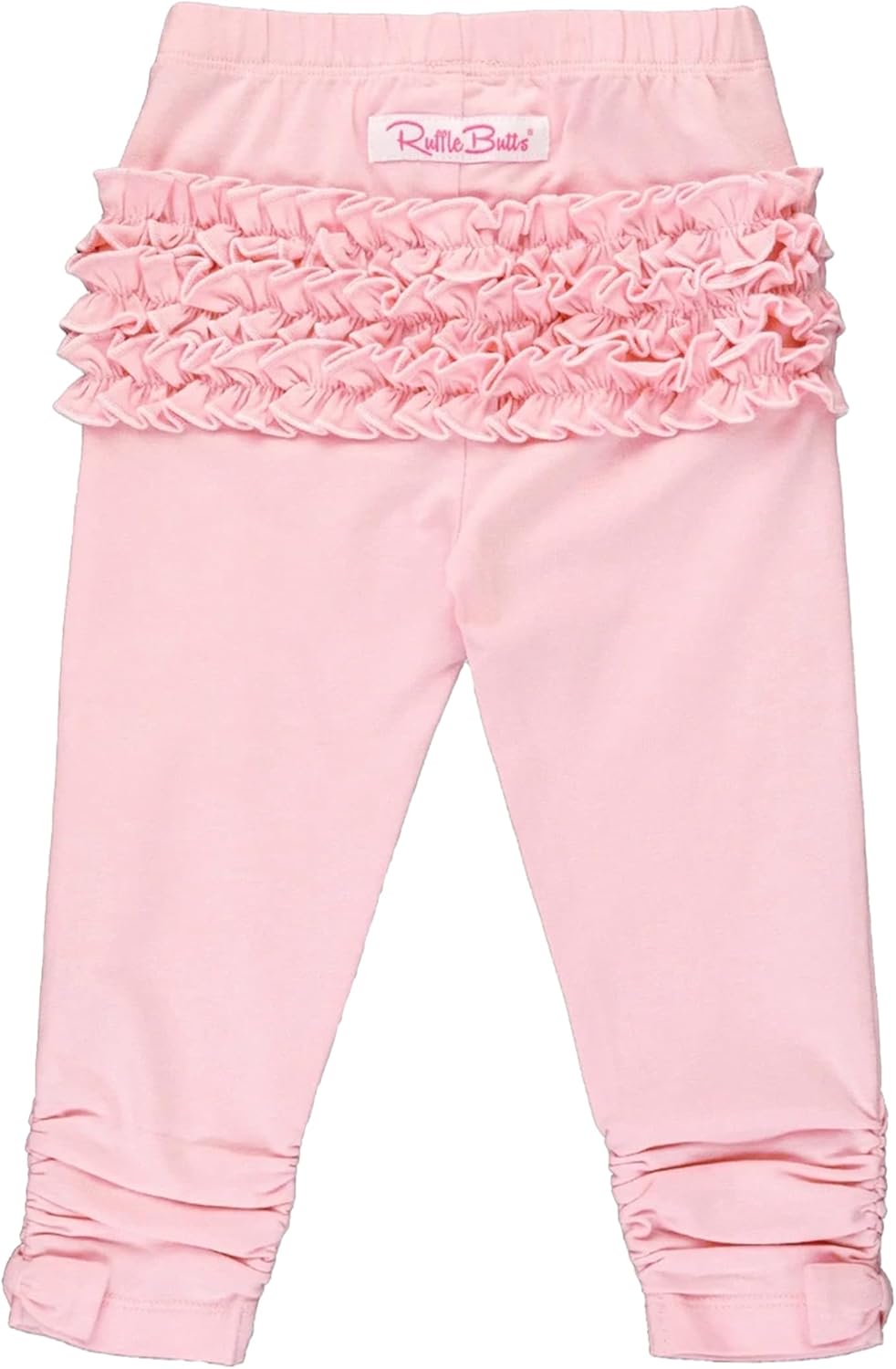 RuffleButts Baby/Toddler Girls Stretchy Ruched Bow Leggings