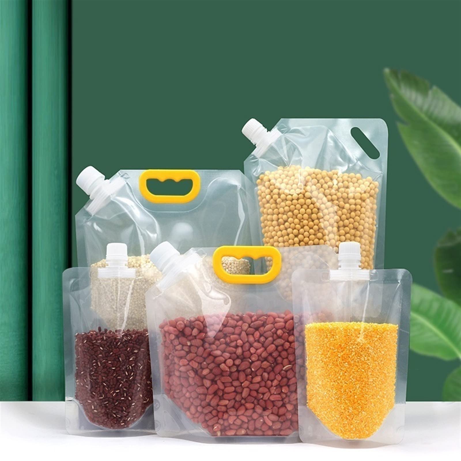 Amazon｜穀物密封防湿保存袋、再利用可能なポータブルジップロック食品