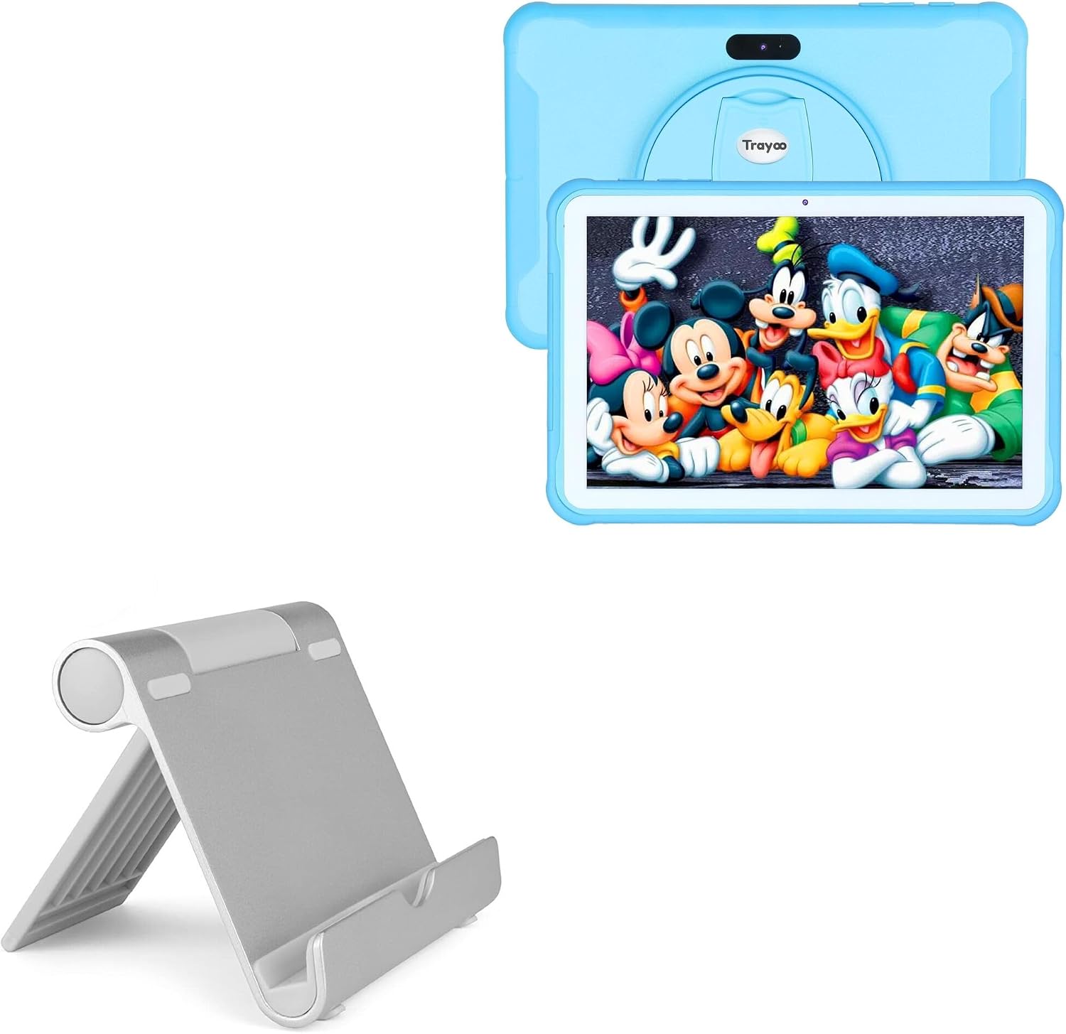 BoxWave Stand and Mount Compatible with Trayoo Kids Tablet (10.1 in) - VersaView Aluminum Stand, Portable, Multi Angle Viewing Sturdy