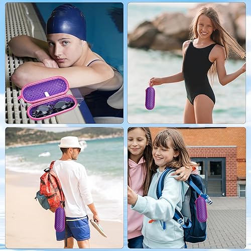 Miniatura 6 de jetmast Swim Goggle Case For Swimming Goggles, Sunglasses, Zipper Eyeglasses Case