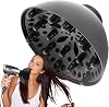 Diffuser Attachment For Hairdryer - Universal Hair Diffuser, HairDryer Diffusers Attachment For Curly And Wavy Hair, Enhances Natural Waves & Volume, Adjustable From 1.4 Inch To 2.6 Inch