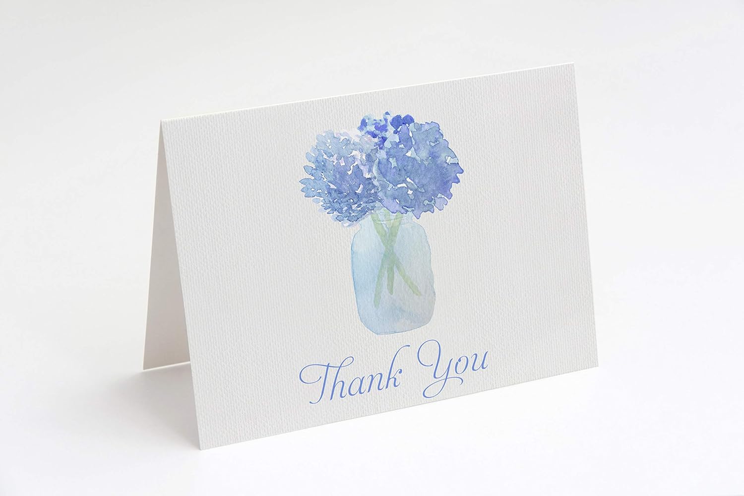 The Invite Lady Hydrangea Thank You Cards With Envelopes Blank Inside Mason Jar Notes For Bridal Shower Wedding (24 Count)