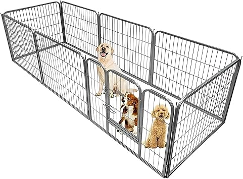 Ellie-Bo Heavy Duty 8-piece 60cm High Modular Dog Pen
