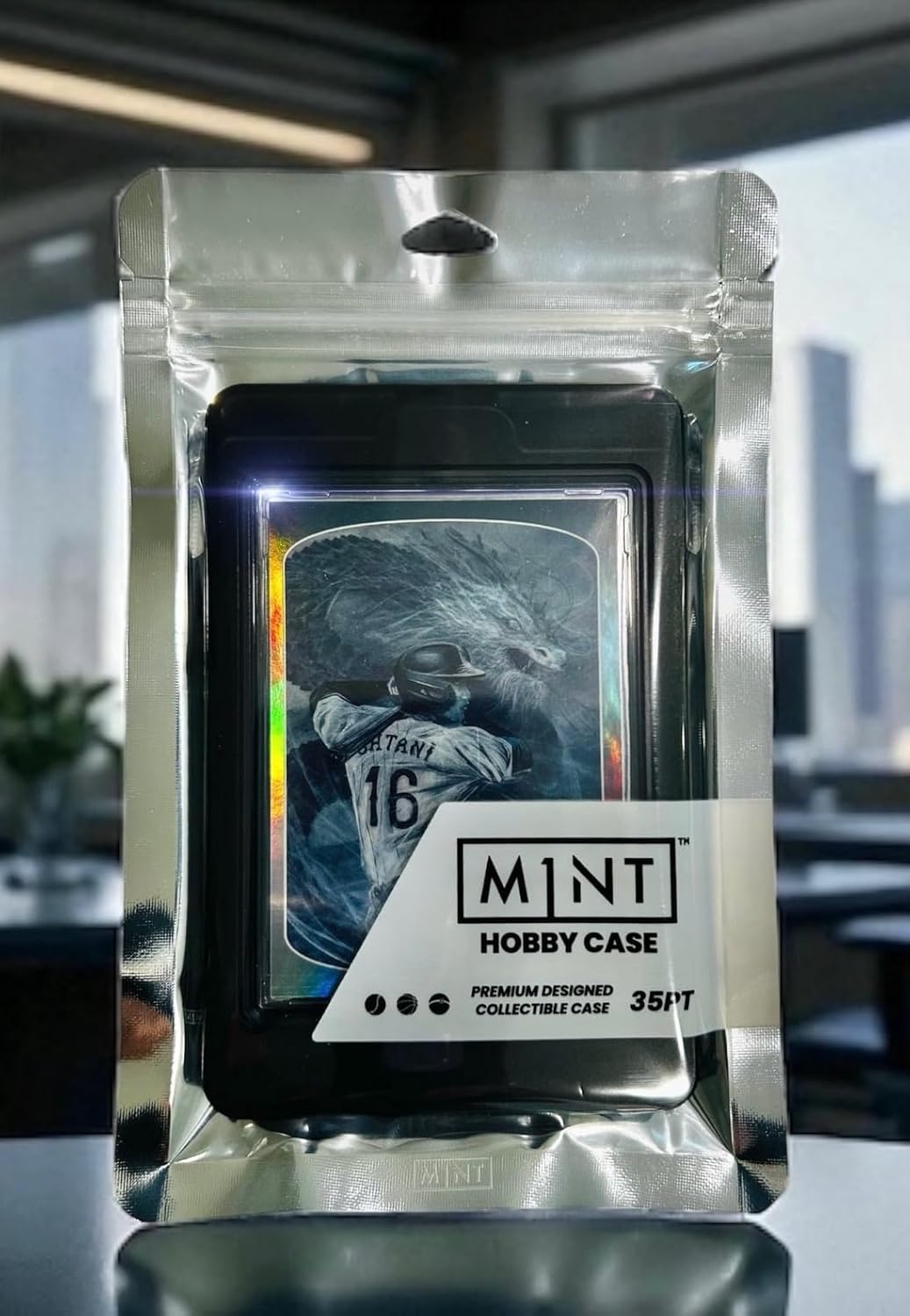 M1NT Sports Card Hobby Case 35pt – Chase the Golden Tickets – Magnetic Slide-Lock Card Holder | Includes Bonus Sports Card! (M1NT Signature)