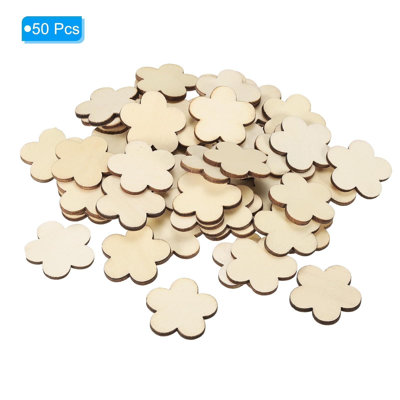 PATIKIL 30mm Wooden Flowers - Image 3