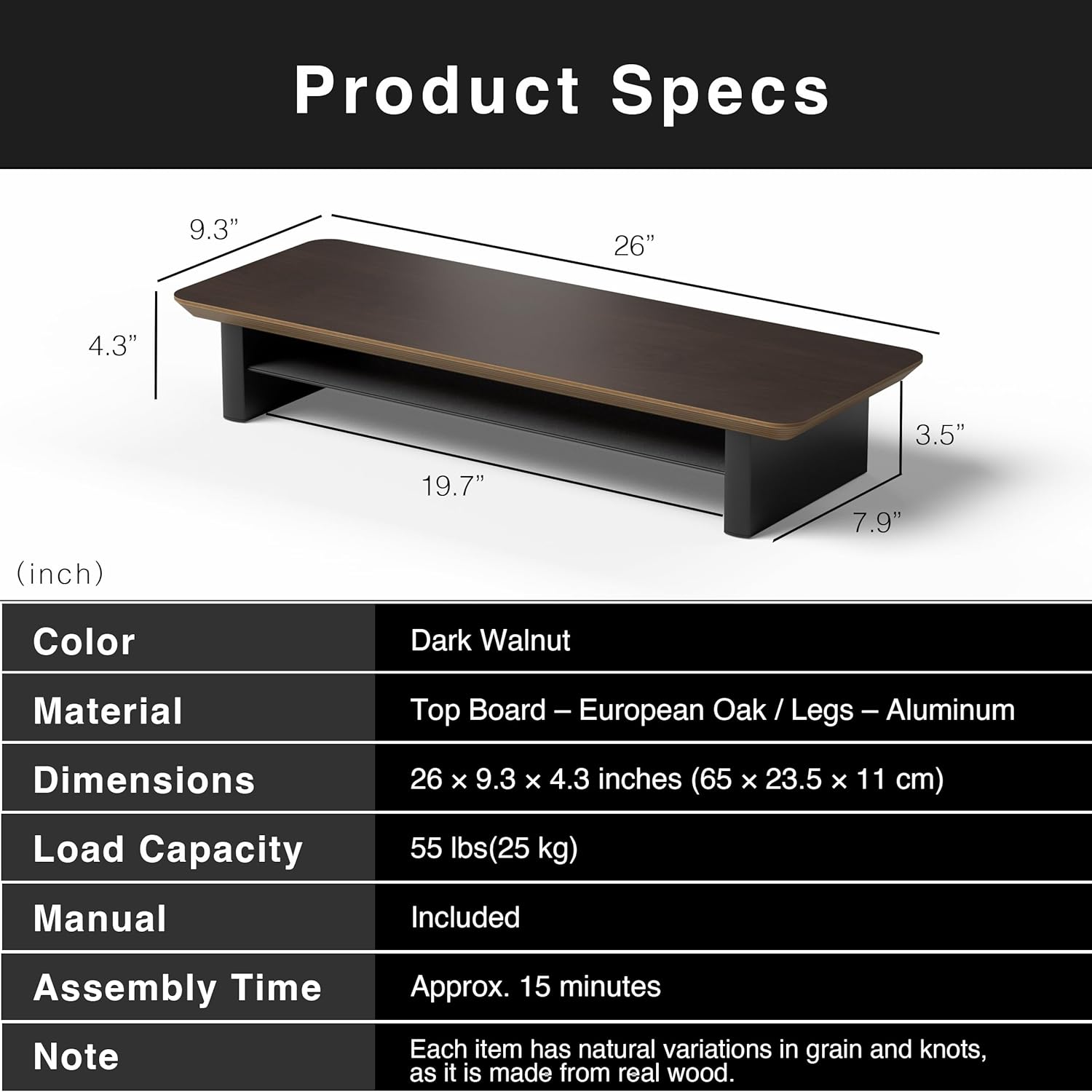 desk stand mini (Dark Walnut, Mini)
