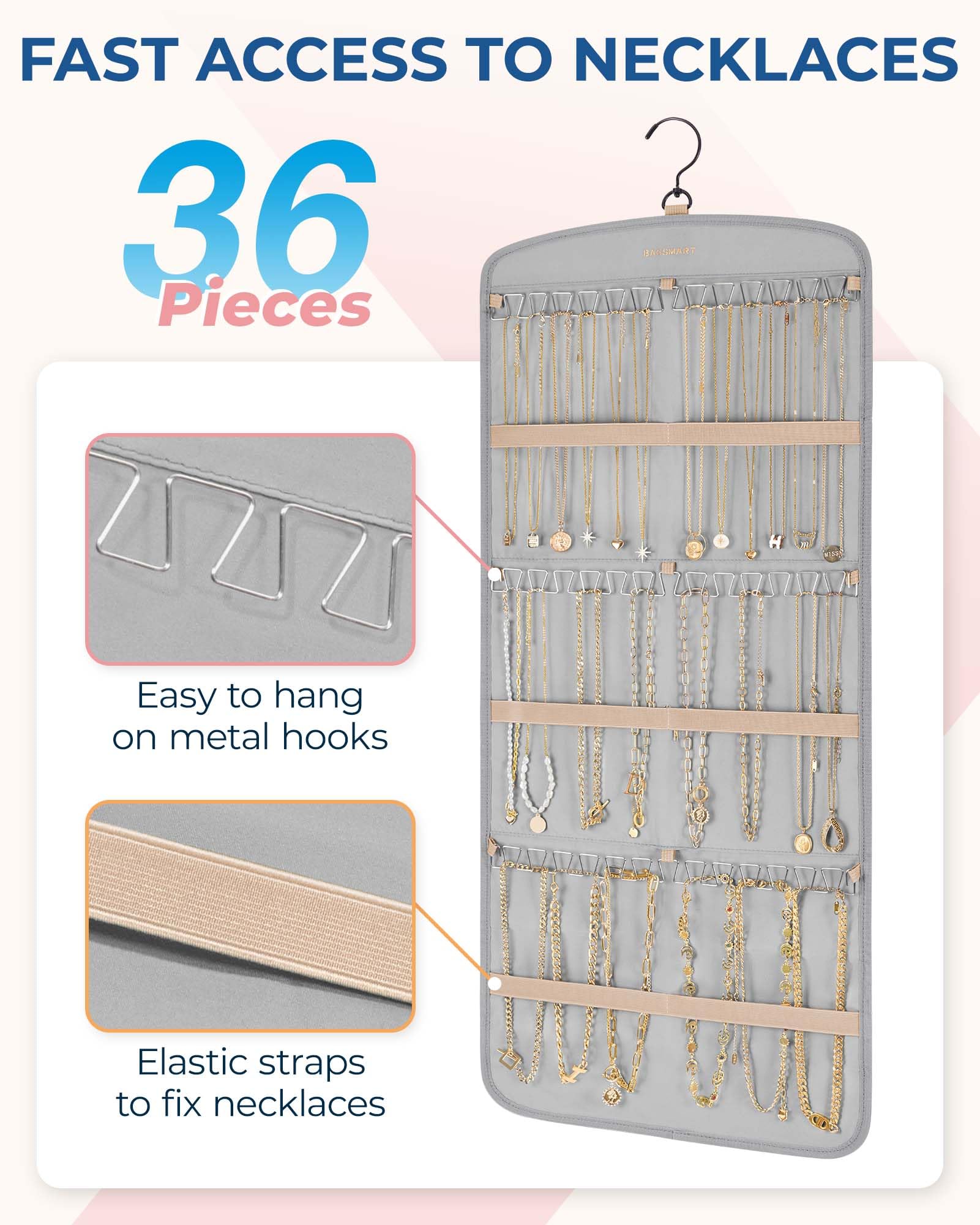 bagsmart Hanging Jewelry Organizer - Image 2