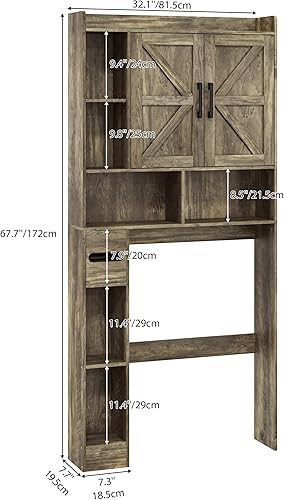 Miniatura 2 de NUNU LAB Gabinete de almacenamiento sobre el inodoro, sobre gabinetes de inodoro, gabinete de almacenamiento de baño, gabinete de almacenamiento