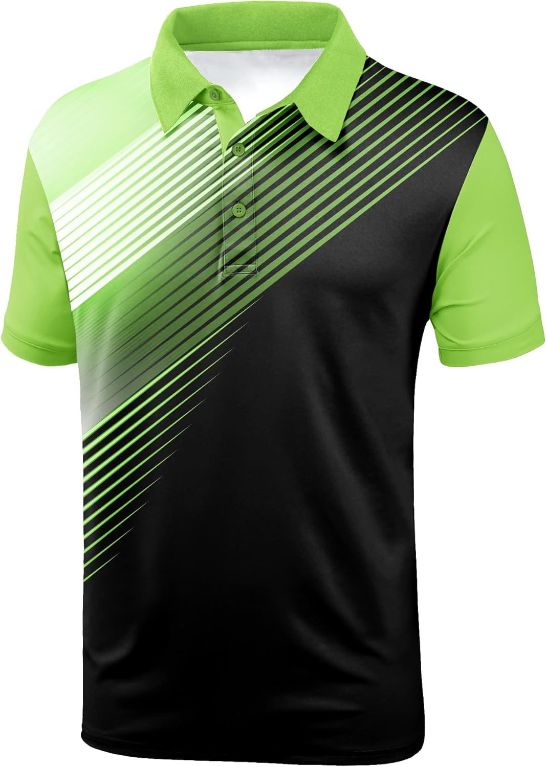 SCODI Mens Golf Shirt Moisture Wicking Performance Sport Short Sleeve Print Golf Polo Shirts for Men - Image 2