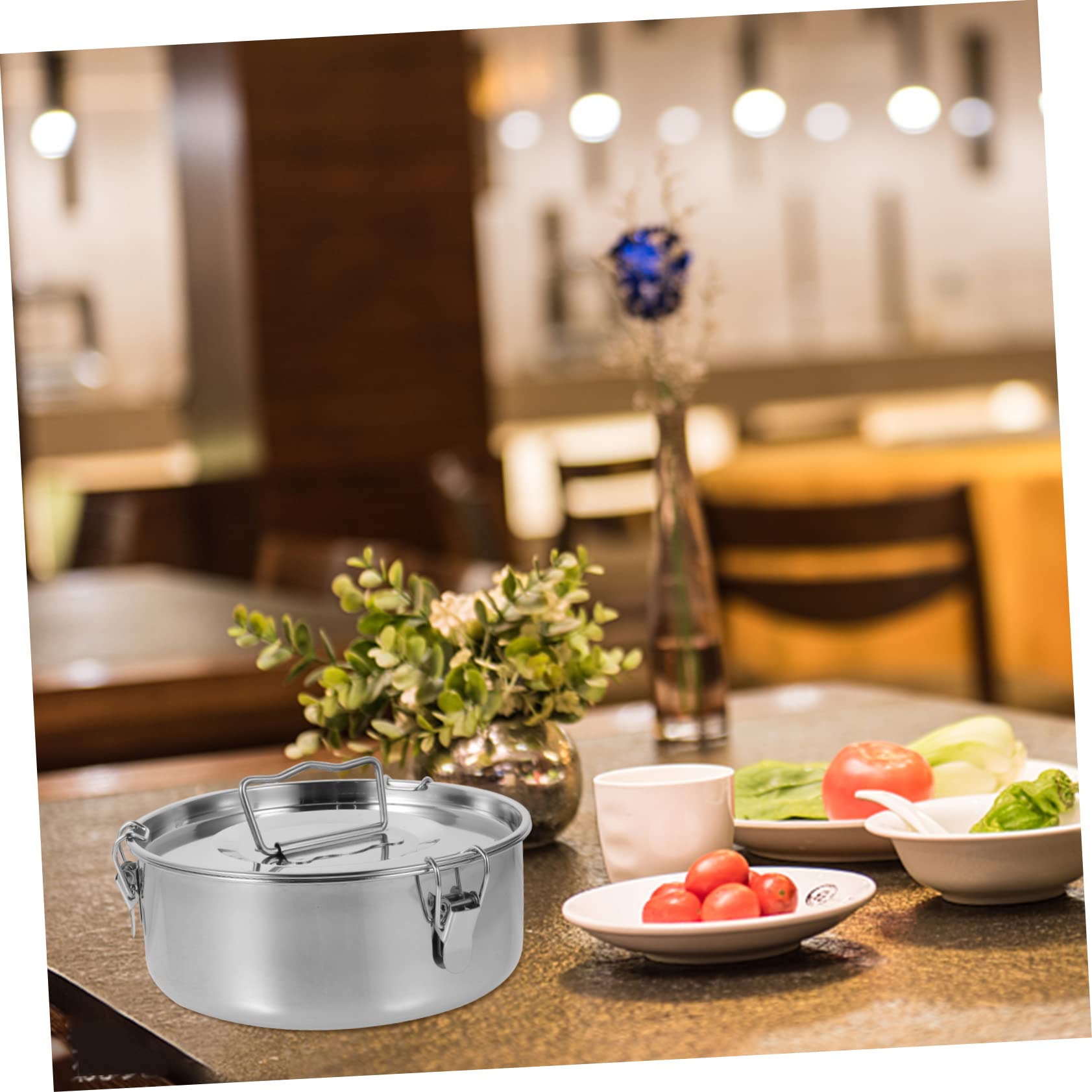 Molde para Flan de Acero Inoxidable con Tapas y Asa | Plata, No se Deforma con Facilidad, para Hornear y Cocinar al Vapor, Apto para Bollos y Patatas