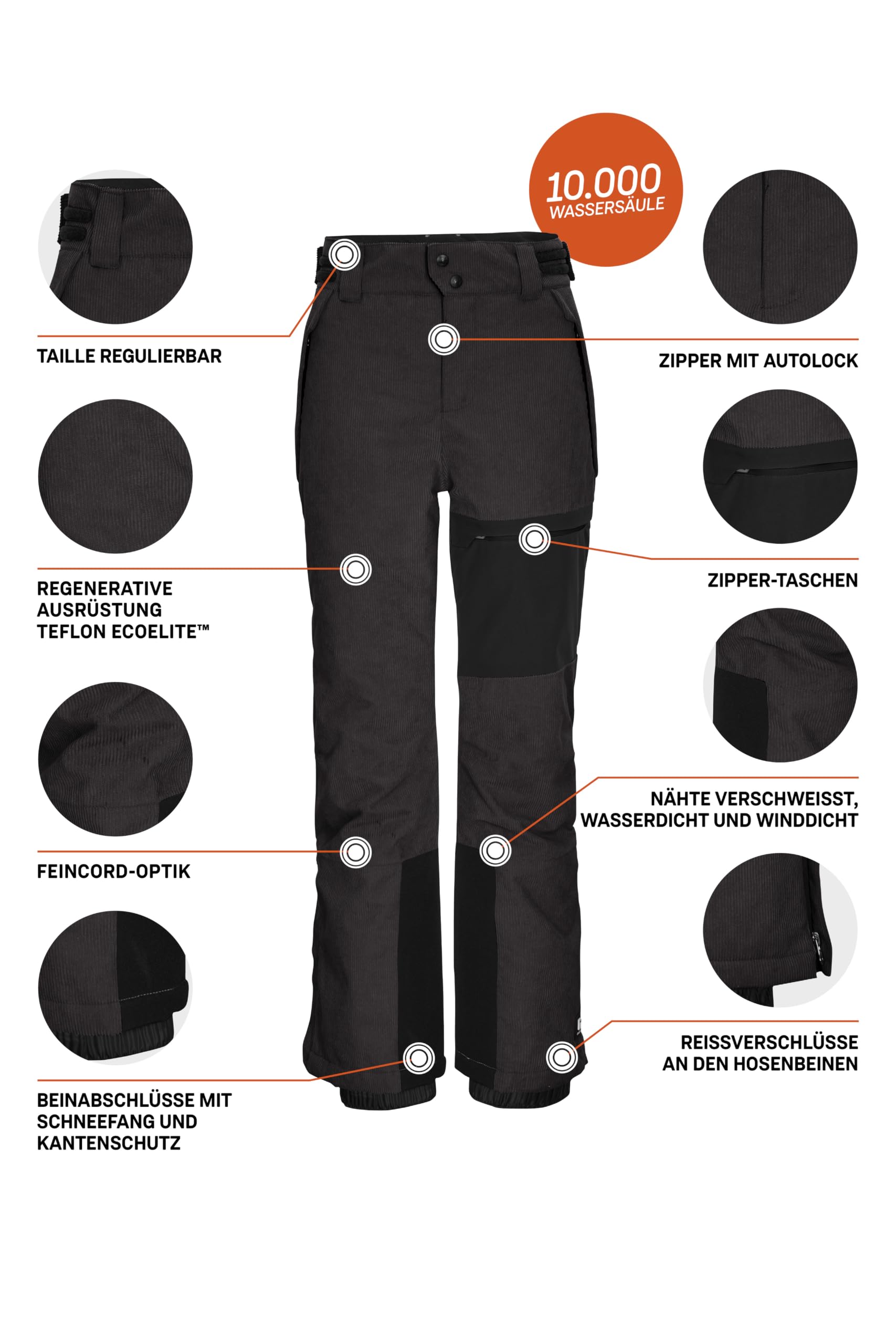 Killtec Jungen Skihose mit Kantenschutz KSW 207 Bys Ski Pnts