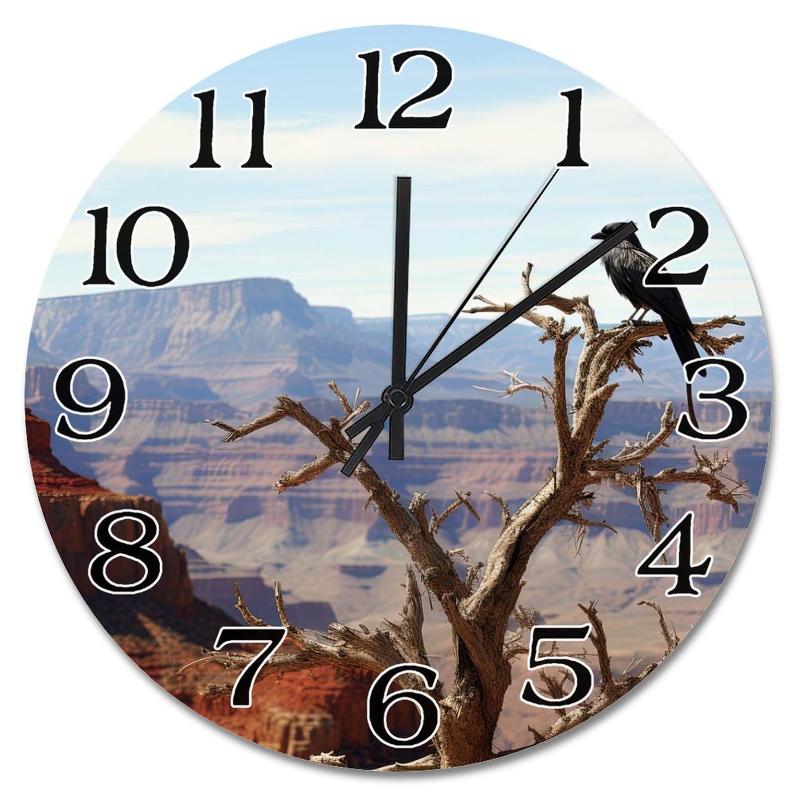 Horloge murale Gunnison National Park noire déco haut de gamme 38 cm