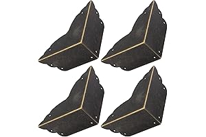 4 Pcs Metal Furniture Corner Protectors,2.76&quot;x2.76&quot;x1.18&quot; Antique Bronze Safety Corner Covers,Small Edge...