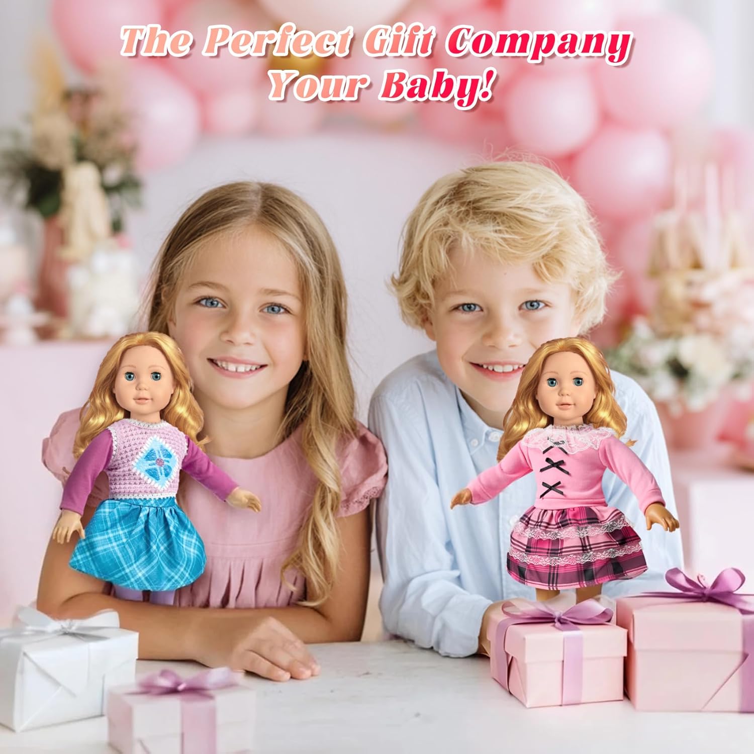 WONDOLL 9 Sets American 18 Inch Doll Clothes and Accessories - Outfits Sets - Princess Fashion Bundle for Girl(No Doll)