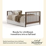 Storkcraft Rio 5-in-1 Convertible Crib and Toddler Guardrail – GREENGUARD Gold Certified, Toddler Bed Conversion Kit Included, Fits Baby Crib Mattress, Converts to Full Bed (Hazelnut)