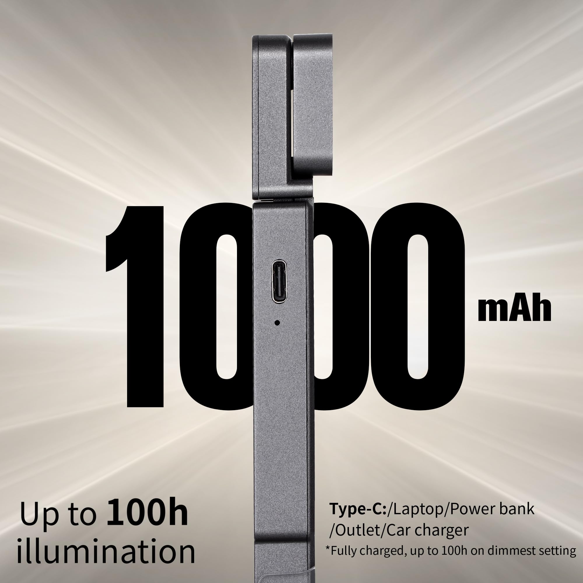 Dott Arts Buchlicht, Doppelkopf-Leselicht mit Schirm, ultraleichte, wiederaufladbare LED-Clip-On-Lampe mit 5 Farben, 6 Helligkeitsstufen, 1000 mAh, Schlaffunktion