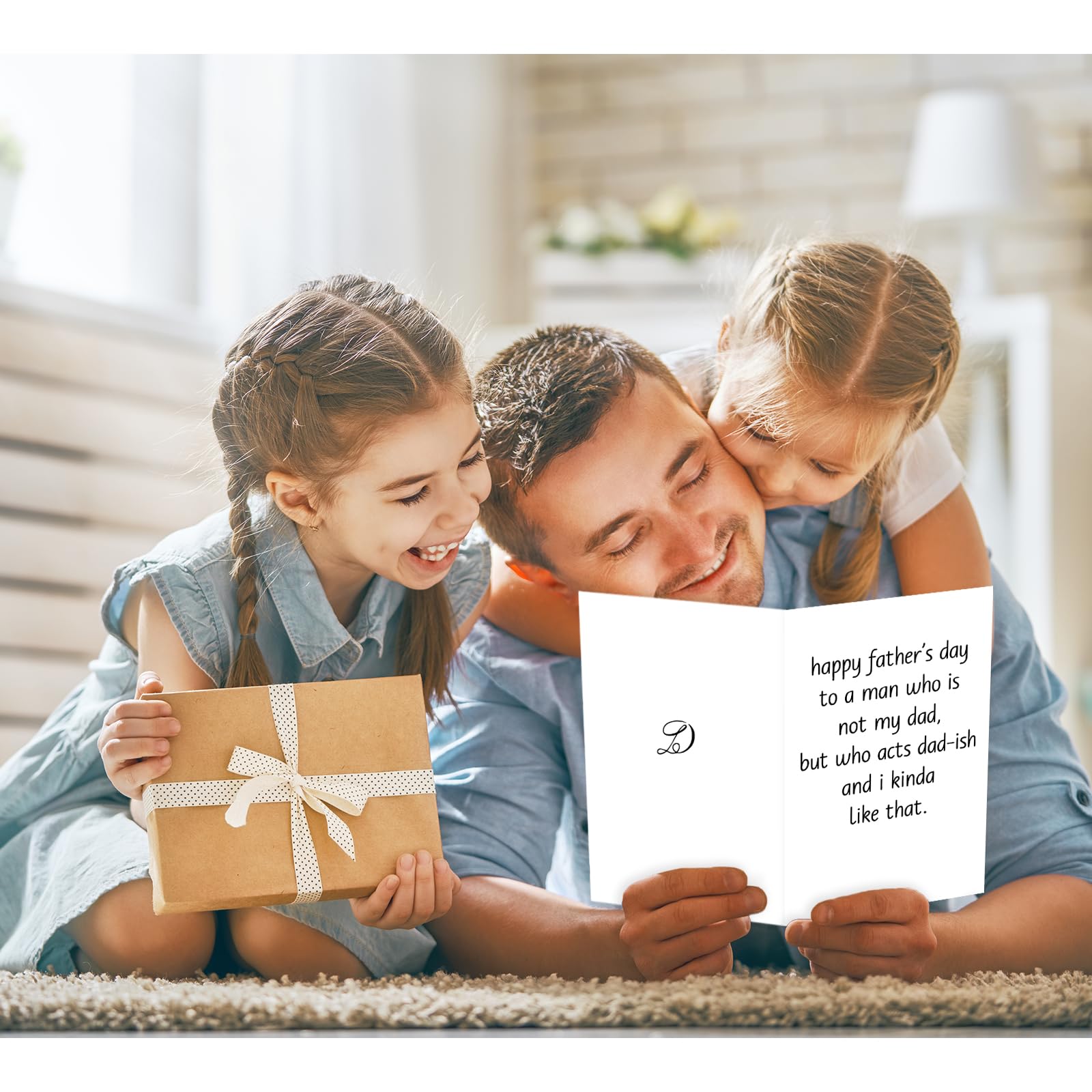 Divertida tarjeta para el día del padre para padrastro, tarjeta de regalo para el día del padre, tarjeta del día del padrastro, regalos para padrastro de hija hijo, tarjeta para padrastro con