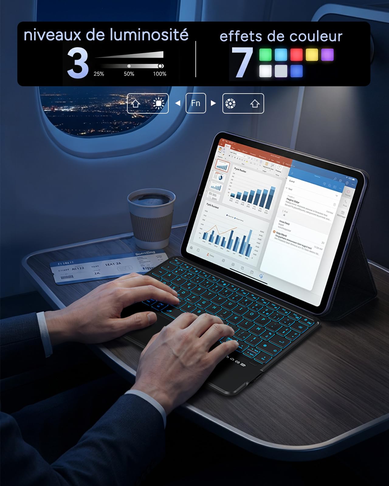 Doohoeek Clavier Universel Bluetooth & Filaire pour Tablette et Smartphone