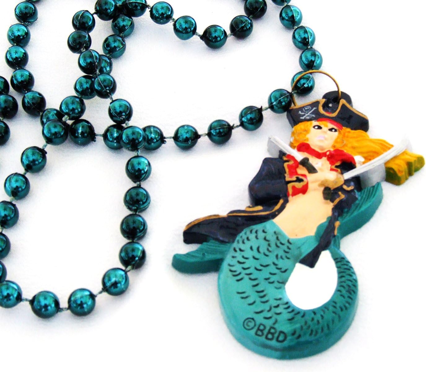 Gasparilla Pirate Lady Mermaid Mardi Gras Bourbon Street Beads New Orleans Bayou Louisiana Cajun Creole Party