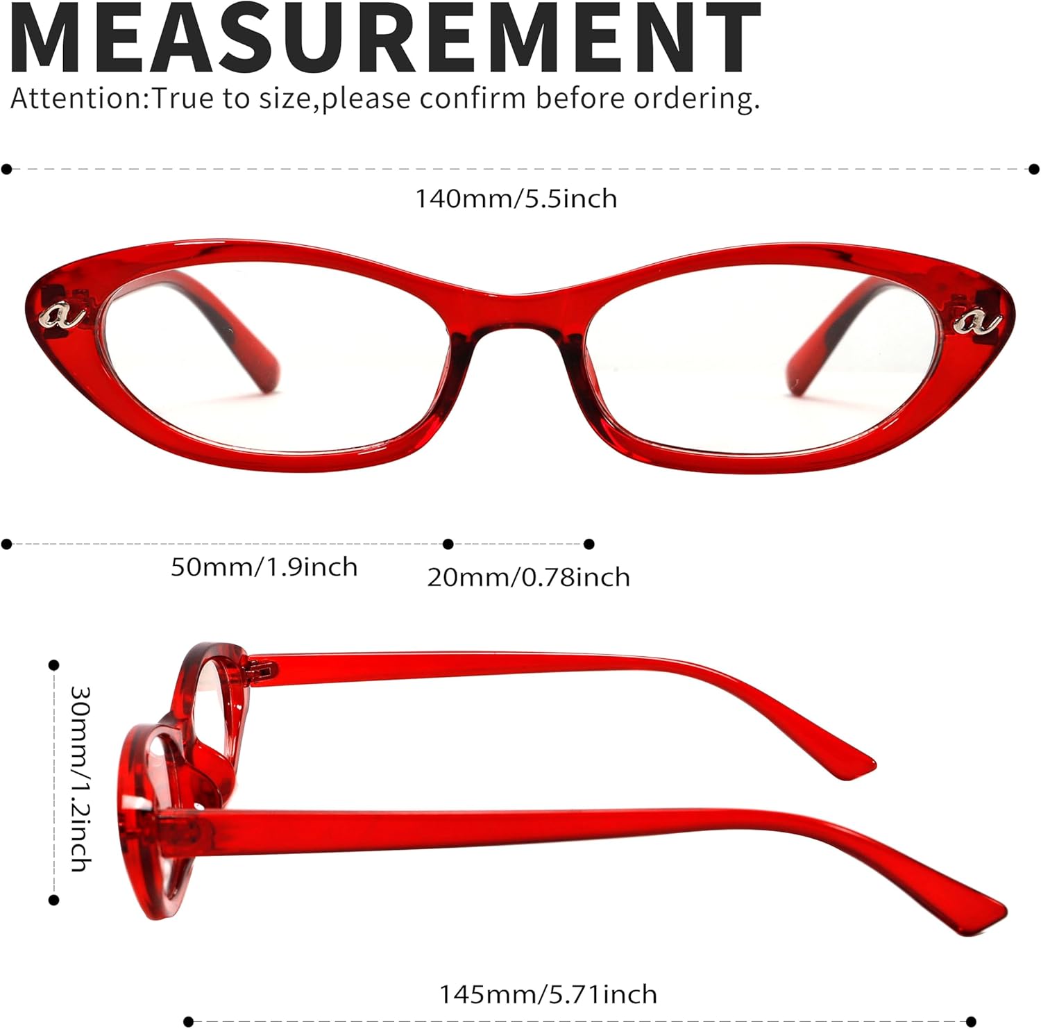 BOTEN Cat Eye Blue Light Blocking Glasses for Women Men Small Oval Eyeglasses Anti Glare Nerd Eyewear - Image 4