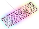 Glorious Gaming Keyboard - GMMK 2 Hot Swappable TKL Mechanical Keyboard, Wired, Custom Keyboard - Custom Mechanical Keyboard - Premium Barebones - Compact 65% Keyboard (Pink RGB Keyboard)