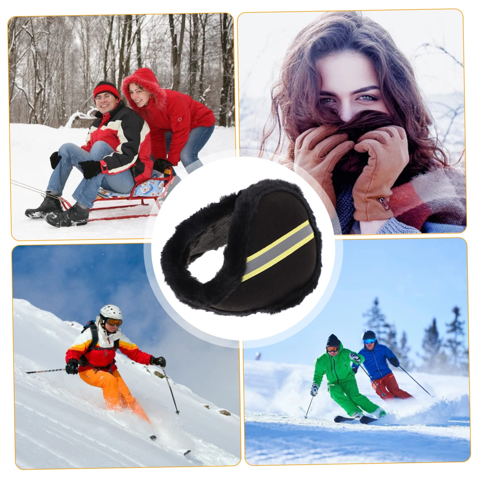 5piezas Calentadores De Orejas Ajustables Para Invierno Orejeras Térmicas Unisex De Diseño Moderno Para Actividades Al Aire Como Esquí y Senderismo