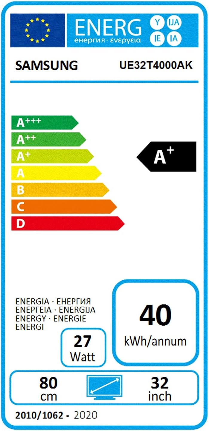 Samsung T4000 Tv 32”, Hd, Nero, 2020, 71.9 x 16.6 x 46.4 cm, 4 Kg Samsung T4000 Tv 32”, Hd, Nero, 2020, 71.9 x 16.6 x 46.4 cm, 4 Kg