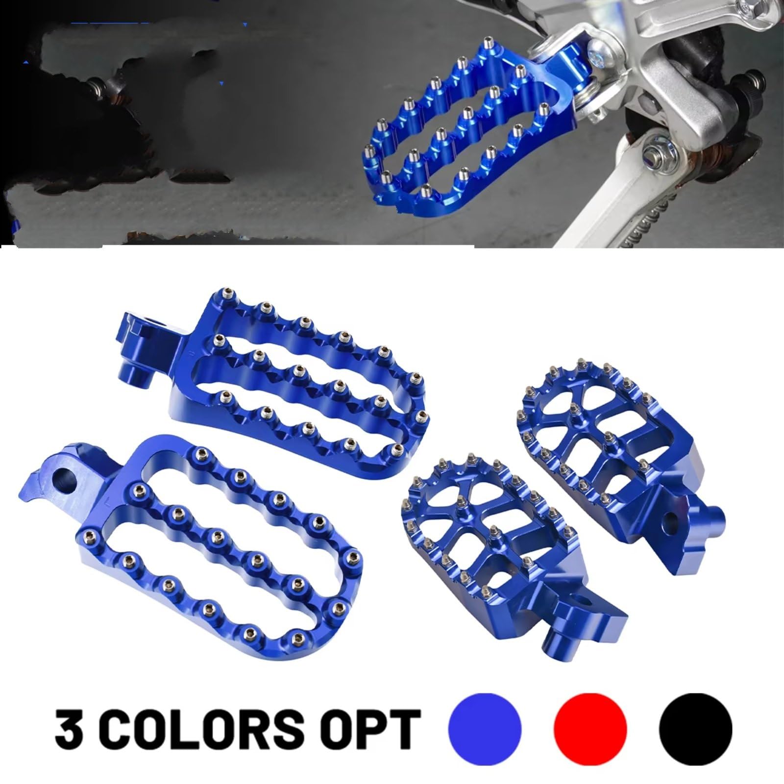 Compatibile Con YAMAHA Per XTZ700 Per TENERE Per RALLY Per EDITION 2019 2020 2021 2023 2024 Parti Di Pedane Regolabili Per Moto Poggiapiedi Moto(Blue,Size2)