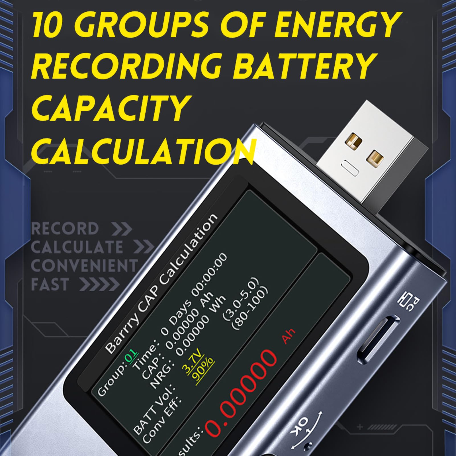 Tester USB FNB58 Multifunzionale Voltmetro Amperometro Digitale Amperometro USB Tester con Bluetooth Trigger e Rilevamento Rapido Della Carica 0-7A 4-28V