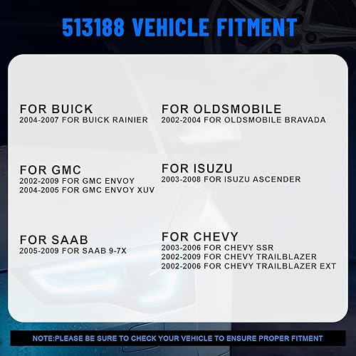 Miniatura 6 de 513188 Buje de rueda delantera izquierda/derecha y conjunto de cojinetes para Chevy Traiblazer 2002-09/SSR 2003-06, para GMC Envoy 2002-09 para