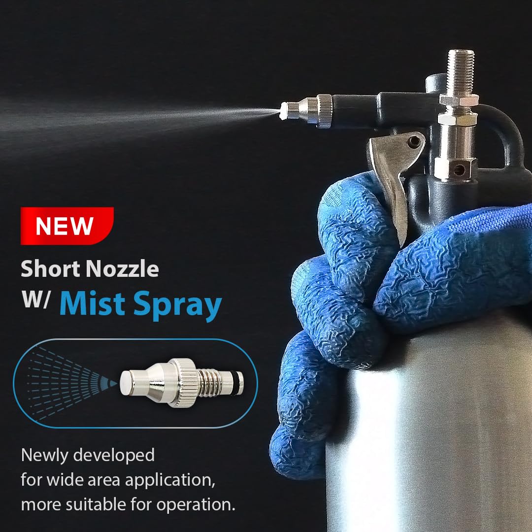FIRSTINFO A1634 | Bottiglia spray ricaricabile per pulitore freni 650 ml | Alluminio | Spruzzatore a pressione max 110 psi | Bomboletta aerosol riutilizzabile | Ugello nebulizzazione