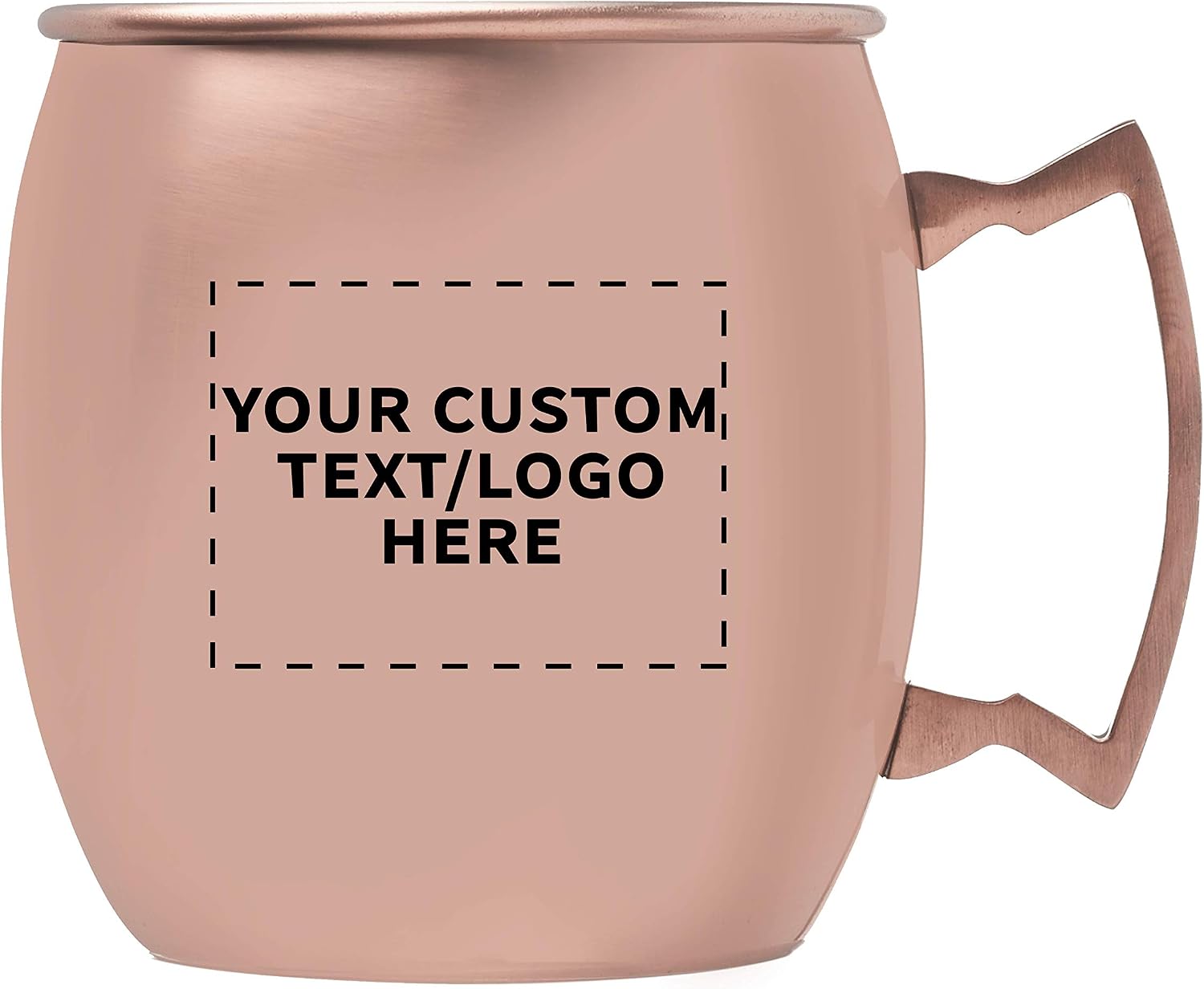 DISCOUNT PROMOS 16 oz. Copper Coated Moscow Mule Mugs - 6 pack - Customizable Text, Logo - Copper