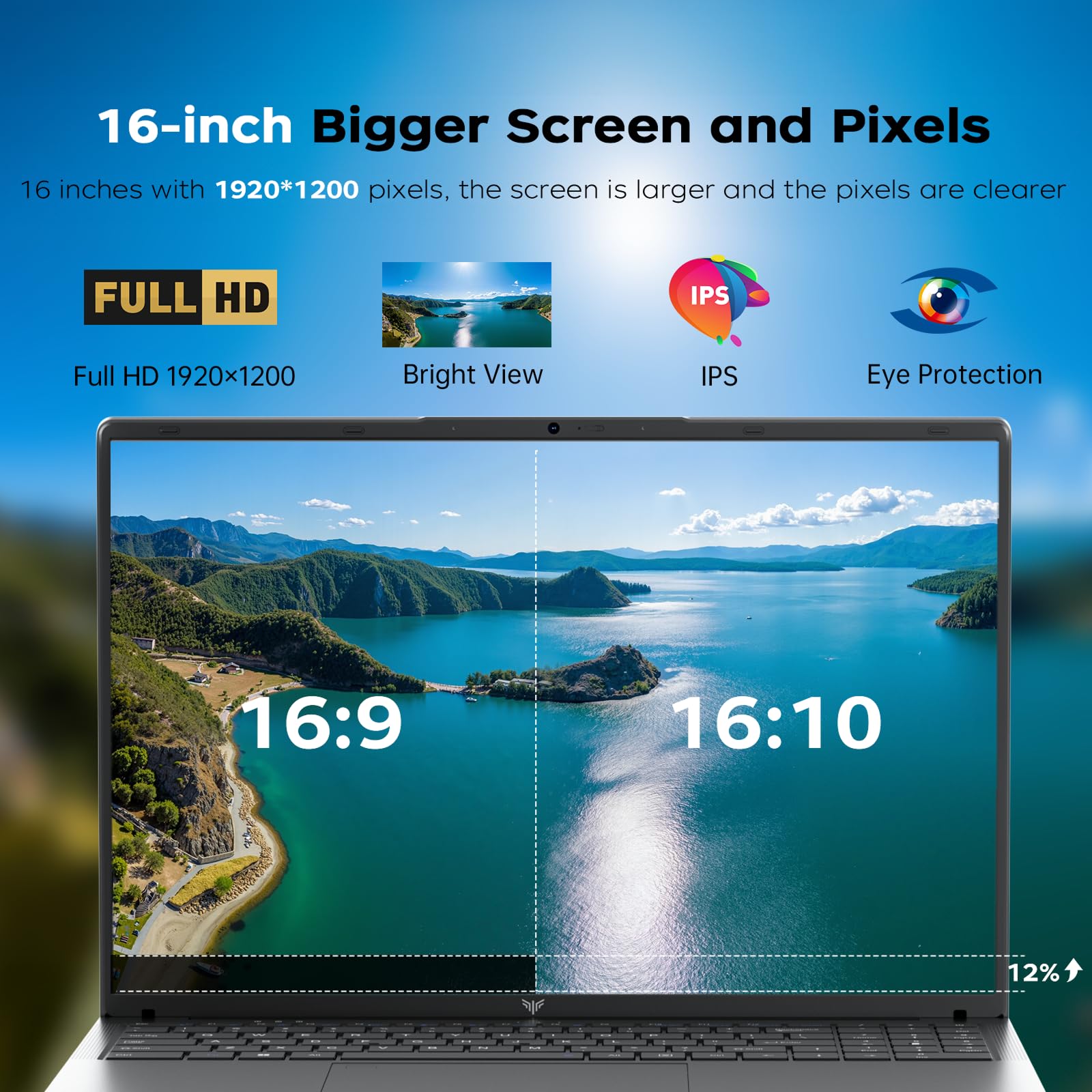 ACEMAGIC 2025 Notebook16 Pollici 1920 * 1200 FHD Quad-Core N97 (Fino a 3.6GHz) Pc Portatile 16GB DDR4 512GB SSD M.2 NVME(espansione 2TB),WiF 5,BT5.0,HDMI,Type C,Laptop per ufficio e studio