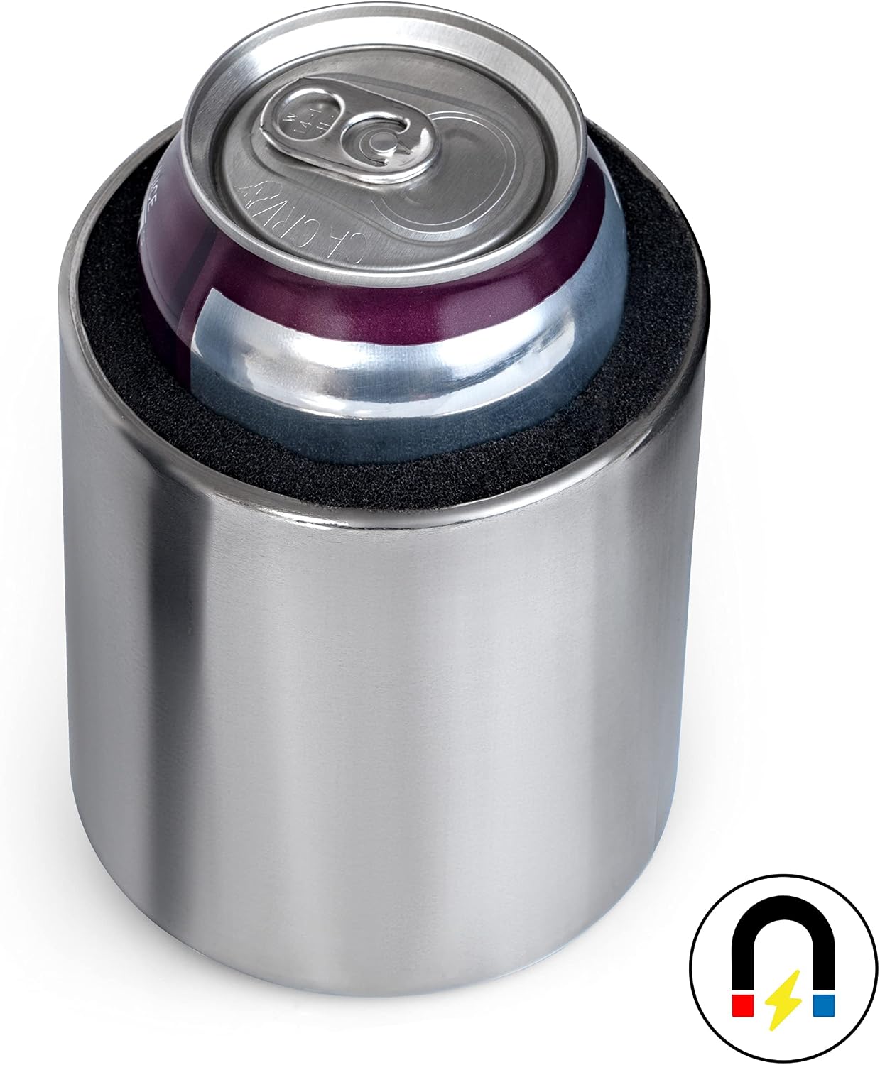 Diamond Plate Magnetic Cup Holder for Keeping Your Drink Secure to Most Metal Surfaces, Stainless Steel