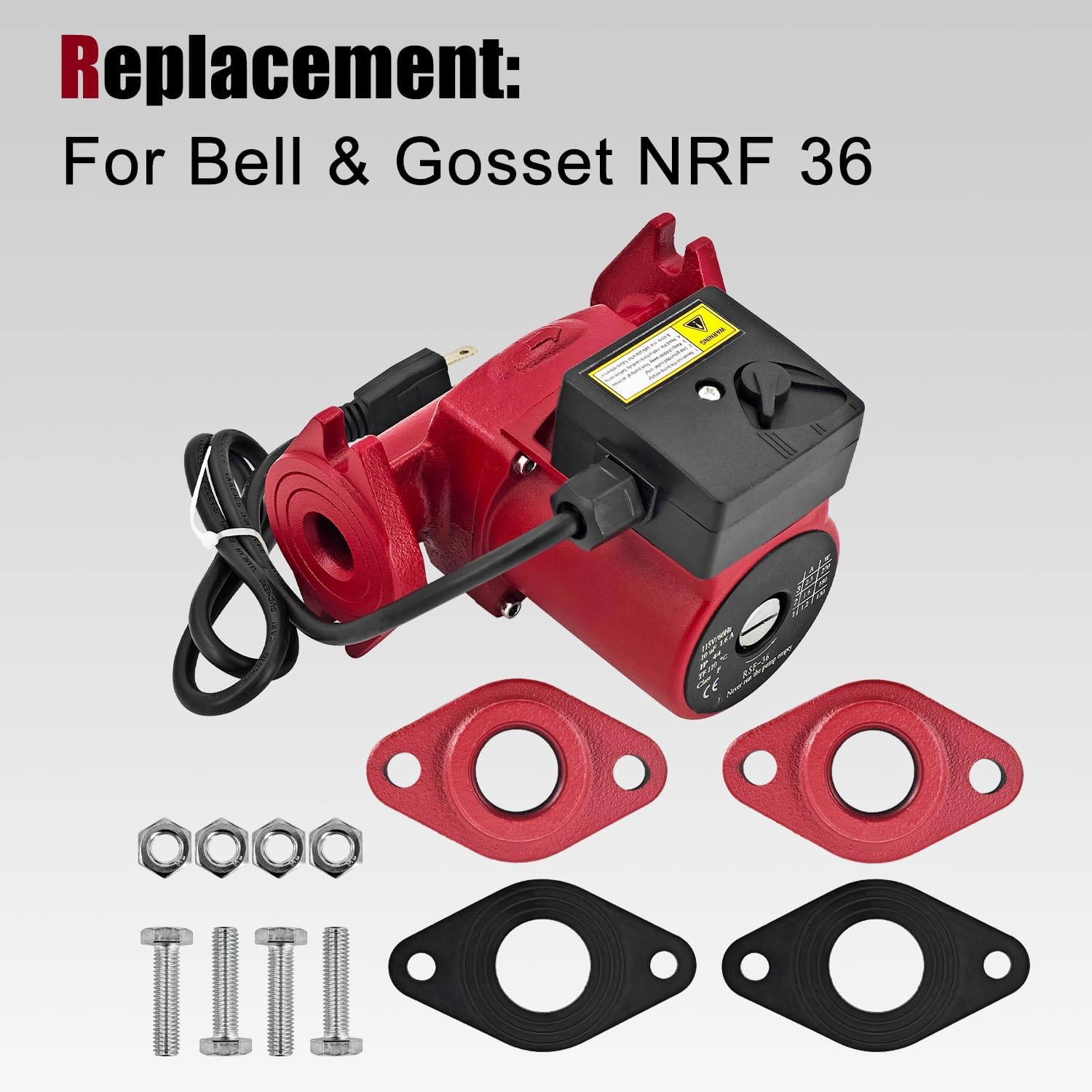 103400 Circulator Pump Compatible With Bell & Gosset NRF 36 3-Speed Pump 115V 1" Flange 1/6HP