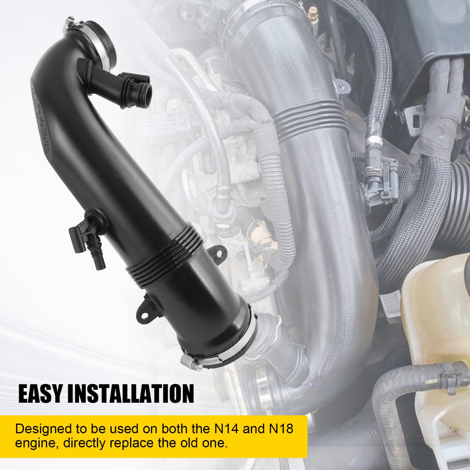 Bomunik 13717627501 Air Duct Intake Hose Boot Pipe Tube Compatible With Mini Cooper Countryman Paceman R55 R56 R57 R58 R59 R60 R61 Engine 1.6L