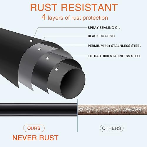 Miniatura 3 de Poker para fogata, póquer de fuego extra largo de 46 pulgadas para exteriores, para chimenea, hoguera, estufa de leña y uso en interiores,