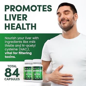 Starfit - Salutem Vita Advanced Detox Cleanse, Natural Detox & Cleanse with Milk Thistle, Licorice Powder, and More, Body Cleanse Detox for Women and Men, 84 Capsules, 2 Pack