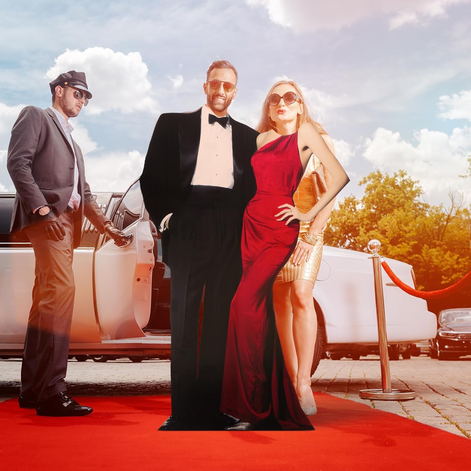 5フィート 映画賞 ナイトパーティーデコレーション レッドカーペット カップル スタンドイン 段ボール 切り抜き スタンドアップ映画