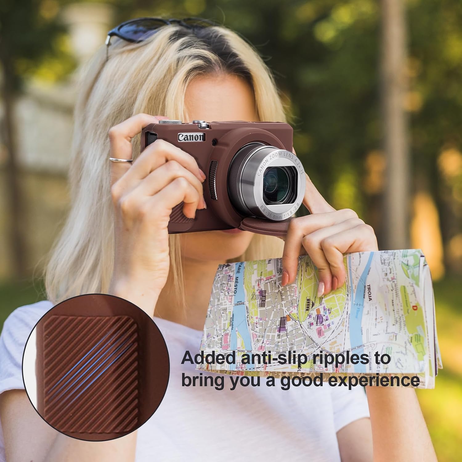 Rieibi Silicone Case for G7X Mark III Case, G7X Mark III Accessories with 2 pcs sreen Protectors,Detachable Lens Cover for G7X Mark III Cover
